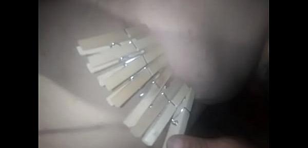  Clothespin nipple torture